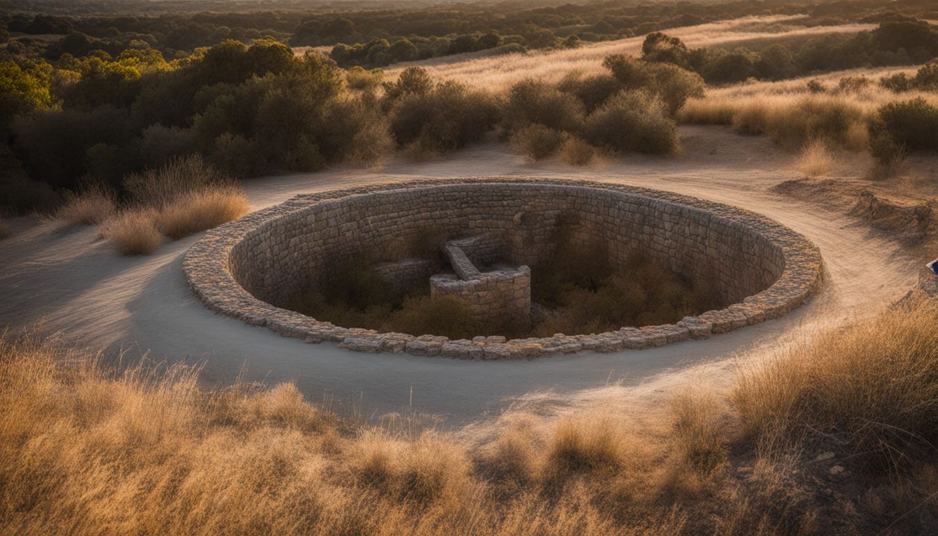 Gallipoli battlefield remnants in a serene, natural setting.