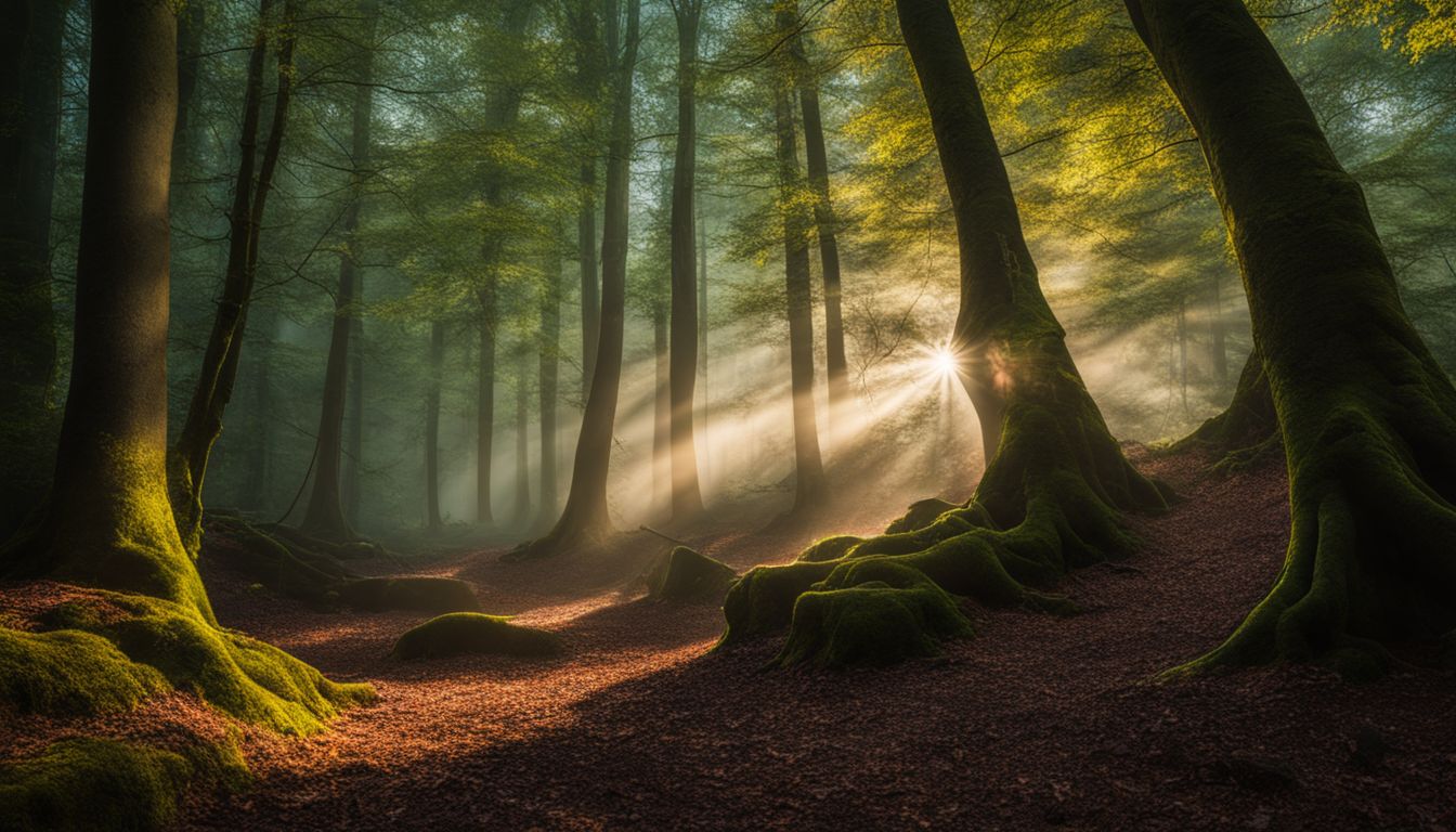 A photo of the majestic Foresta Umbra with ancient beech trees.